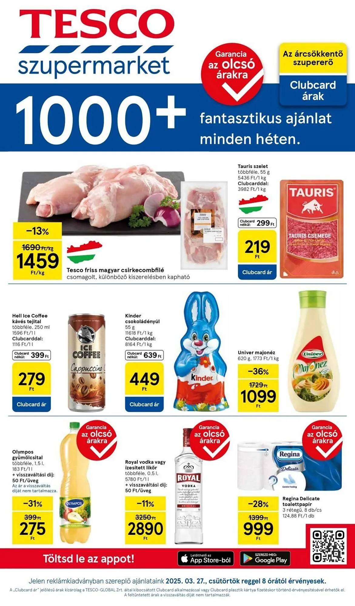 Katalógus Tesco akciós újság március 27.-tól április 2.-ig 2025. - Oldal 1