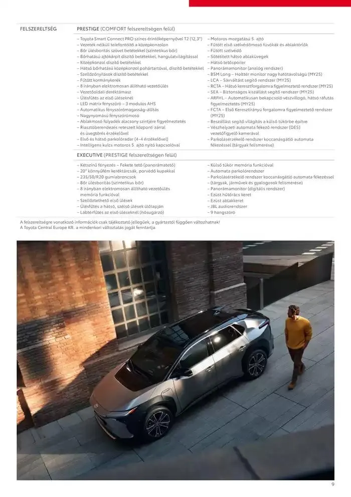 Katalógus Toyota bZ4X MY25 január 15.-tól január 15.-ig 2026. - Oldal 9