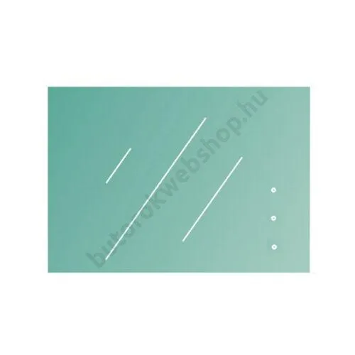 Shine korlátüveg konzolos korláthoz, előfúrt, 90x100 cm