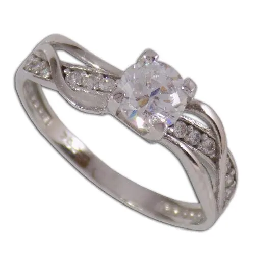 Arany eljegyzési gyűrű fehéraranyból