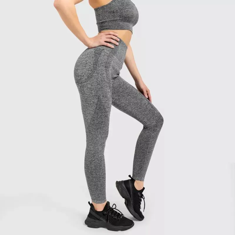 Varrás nélküli leggings Iron Aesthetics Seamless Spots, sötétszürke