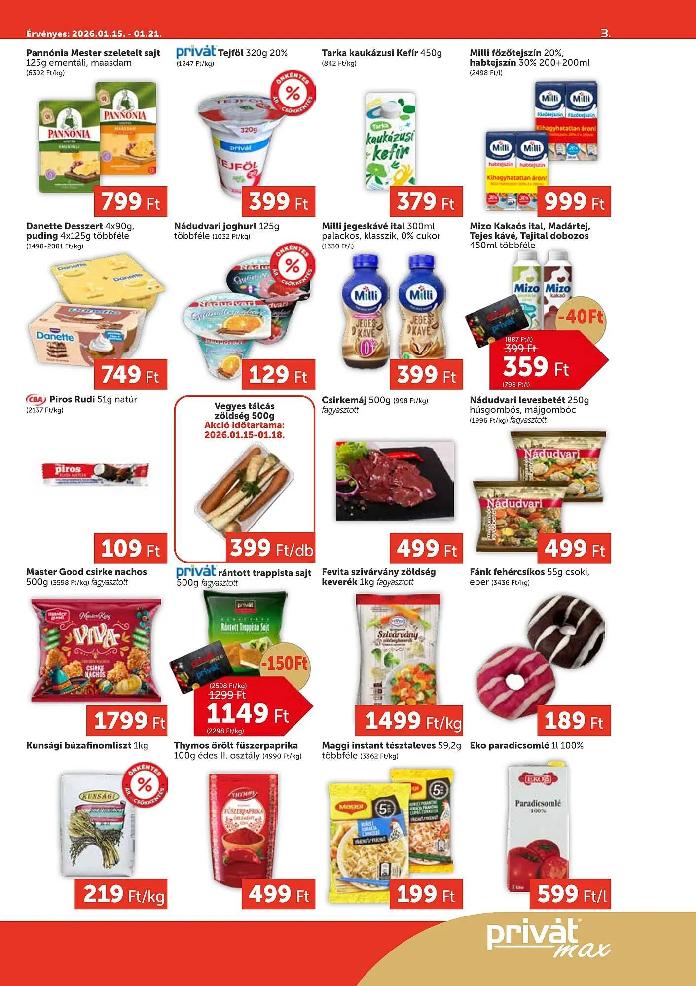 Katalógus PRIVÁT akciós újság január 15.-tól január 21.-ig 2026. - Oldal 3