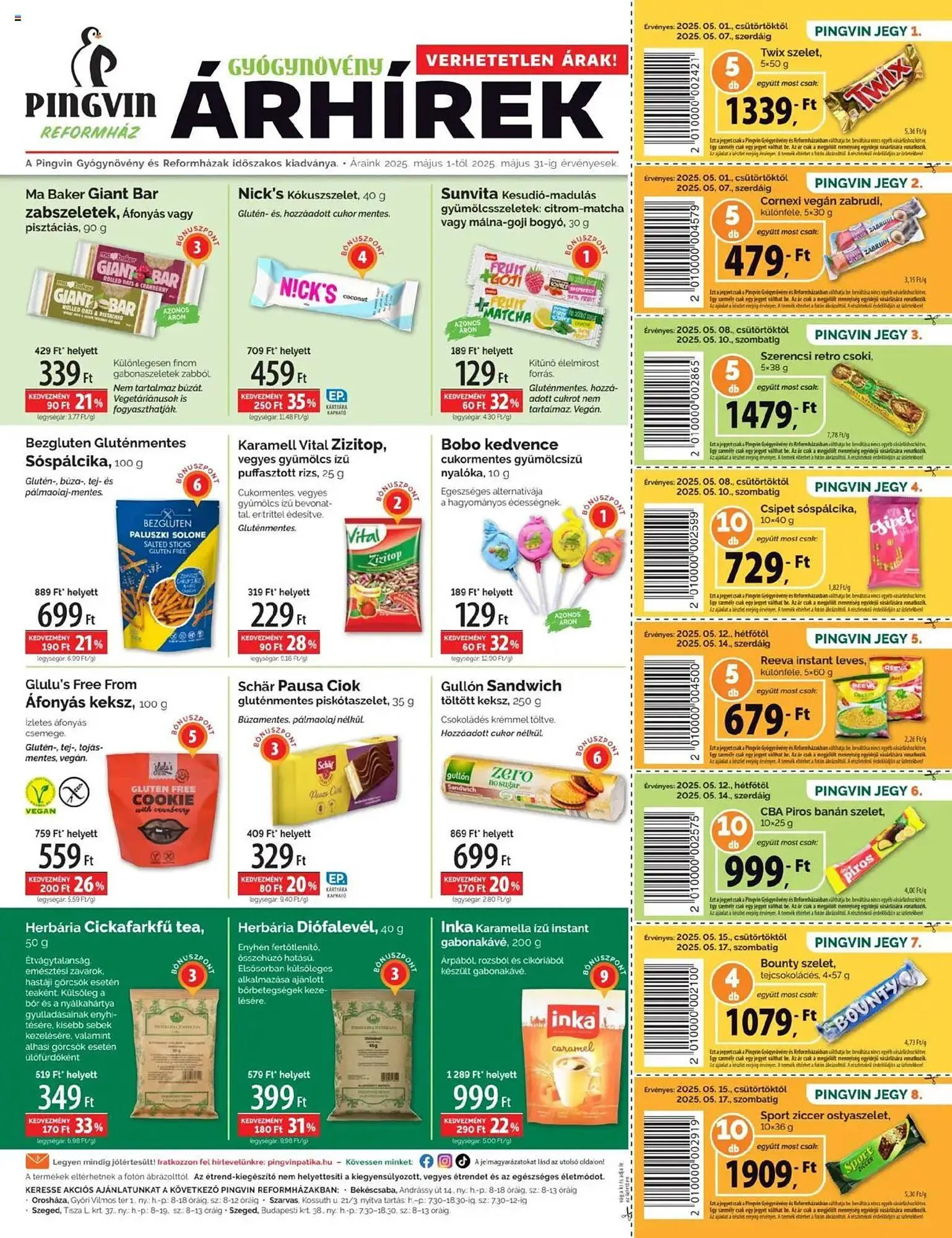 Katalógus Pingvin Patika akciós újság május 1.-tól május 31.-ig 2025. - Oldal 1