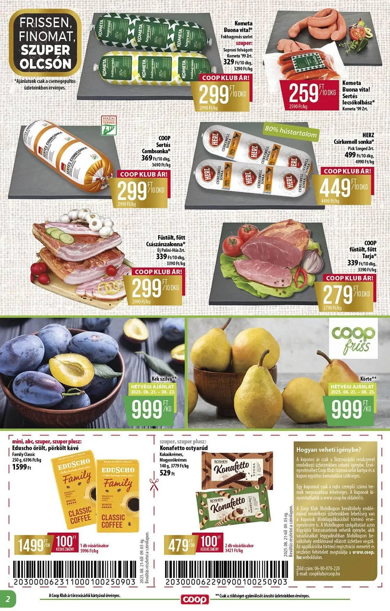 Katalógus Coop akciós újság augusztus 21.-tól szeptember 3.-ig 2025. - Oldal 2