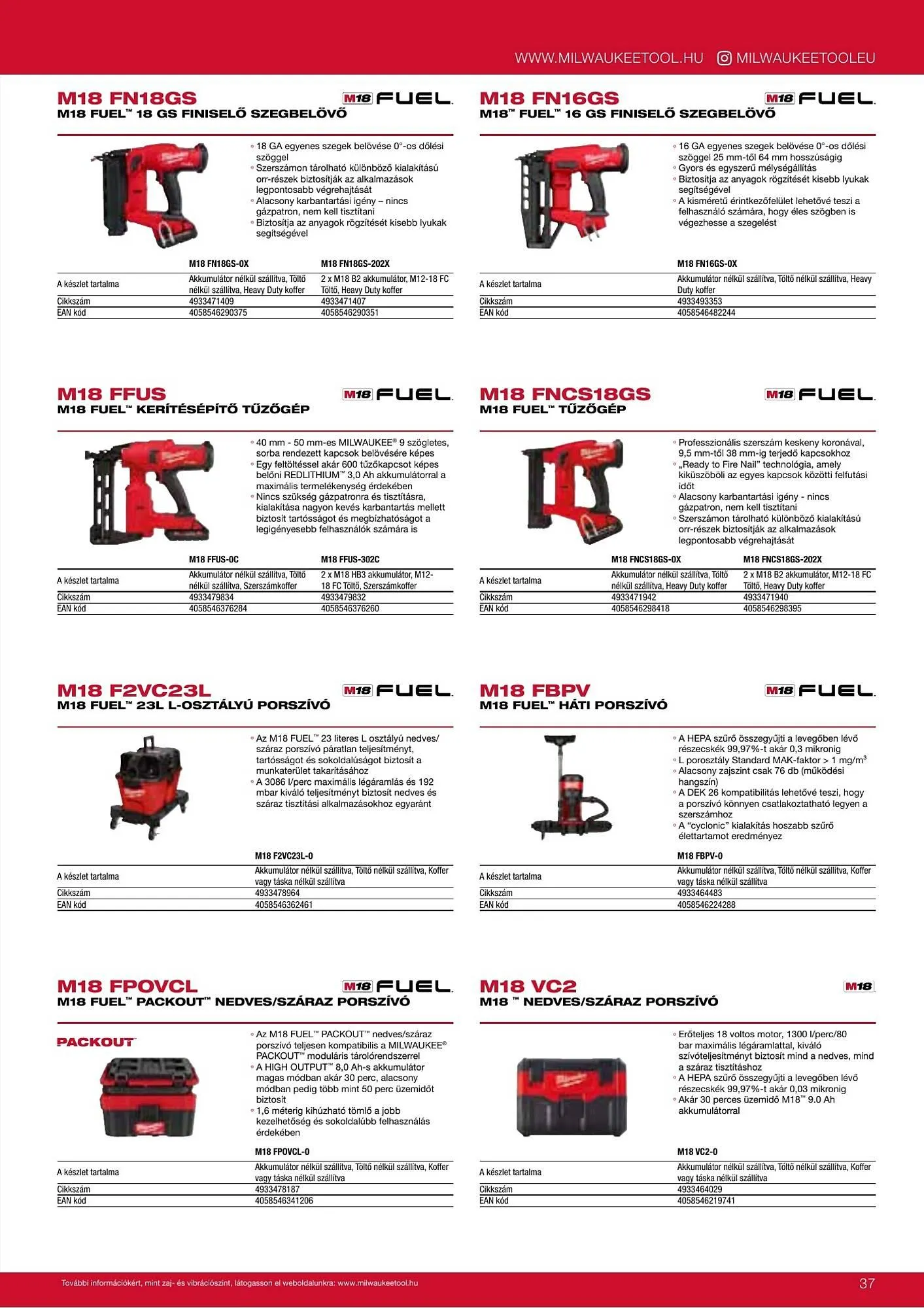 Katalógus Milwaukeetool akciós újság augusztus 14.-tól december 31.-ig 2025. - Oldal 37
