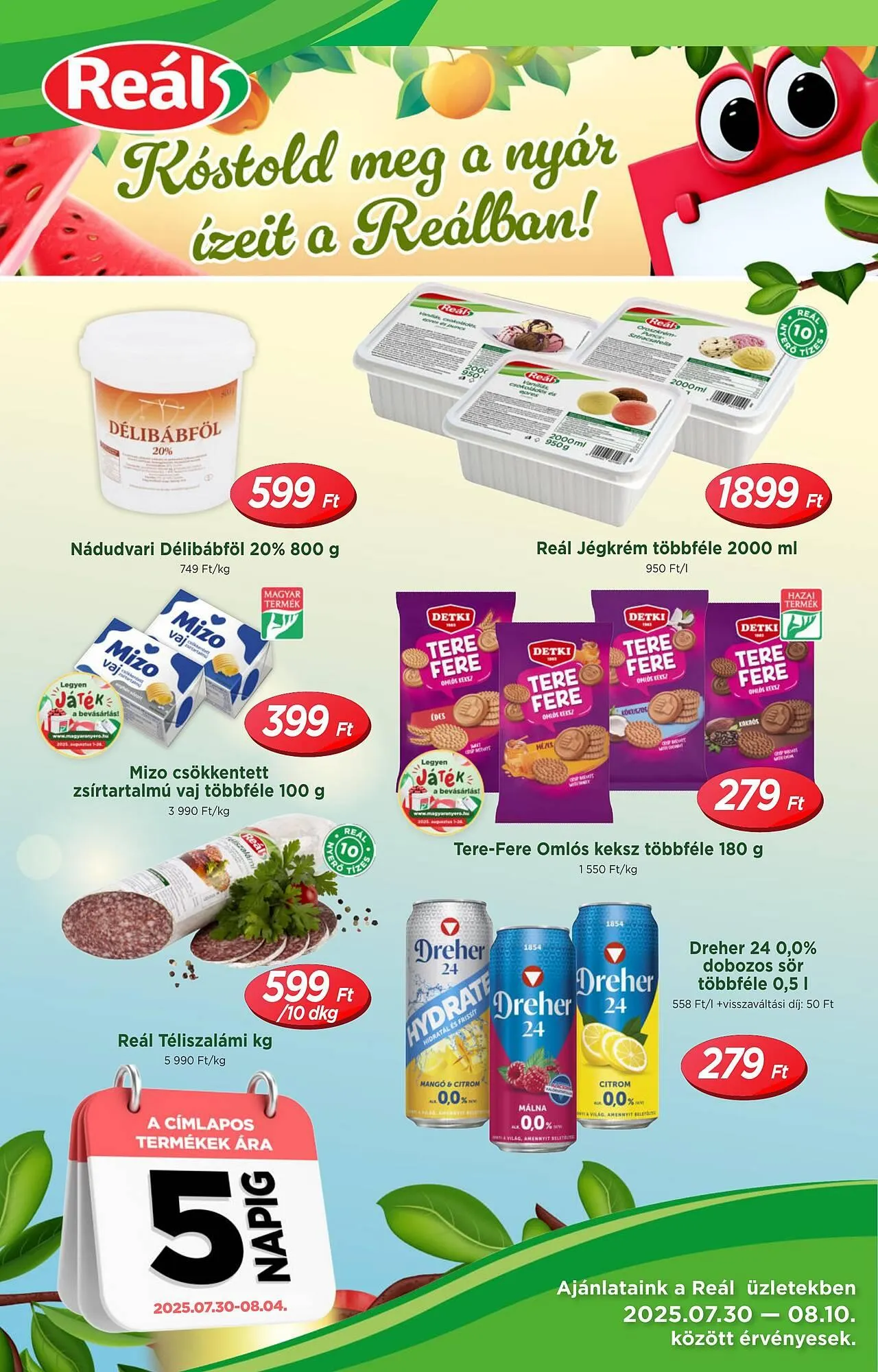 Katalógus Real akciós újság július 30.-tól augusztus 10.-ig 2025. - Oldal 1
