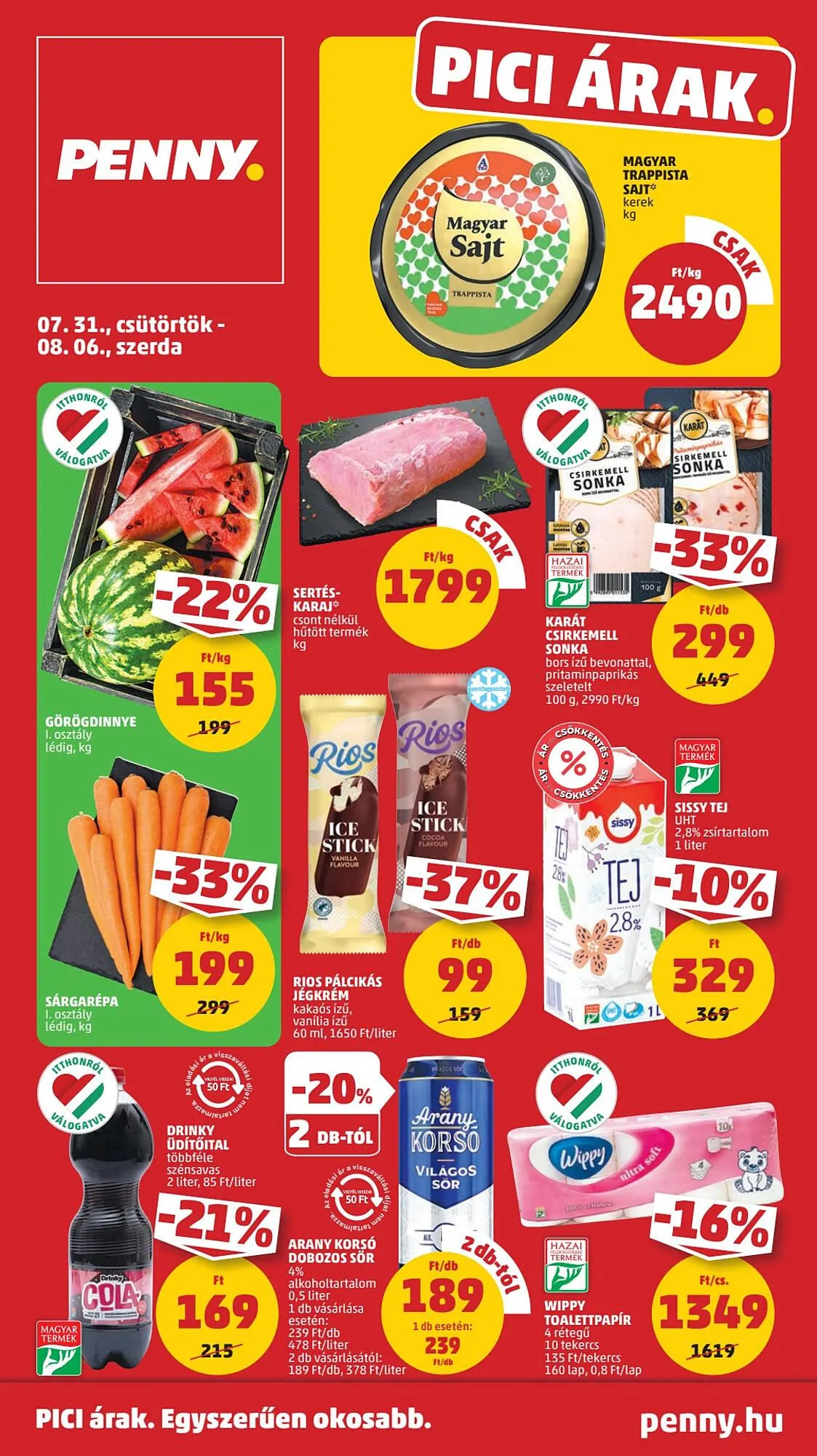 Katalógus PENNY akciós újság július 31.-tól augusztus 6.-ig 2025. - Oldal 1