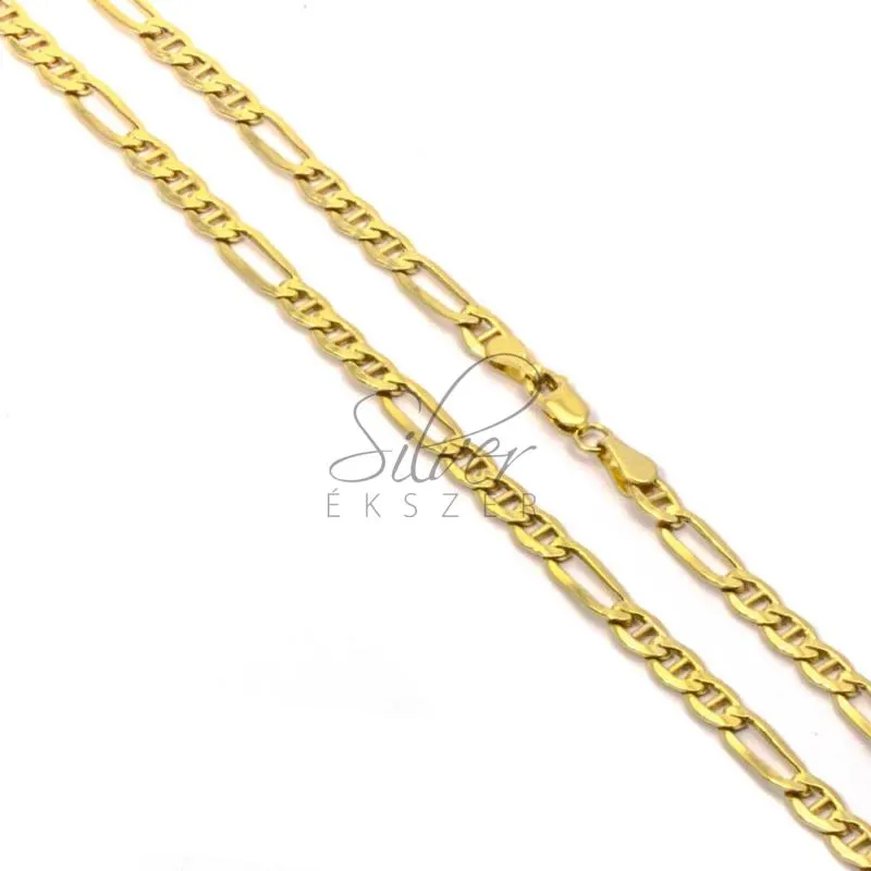 Sárga arany modern Figaro férfi nyaklánc
