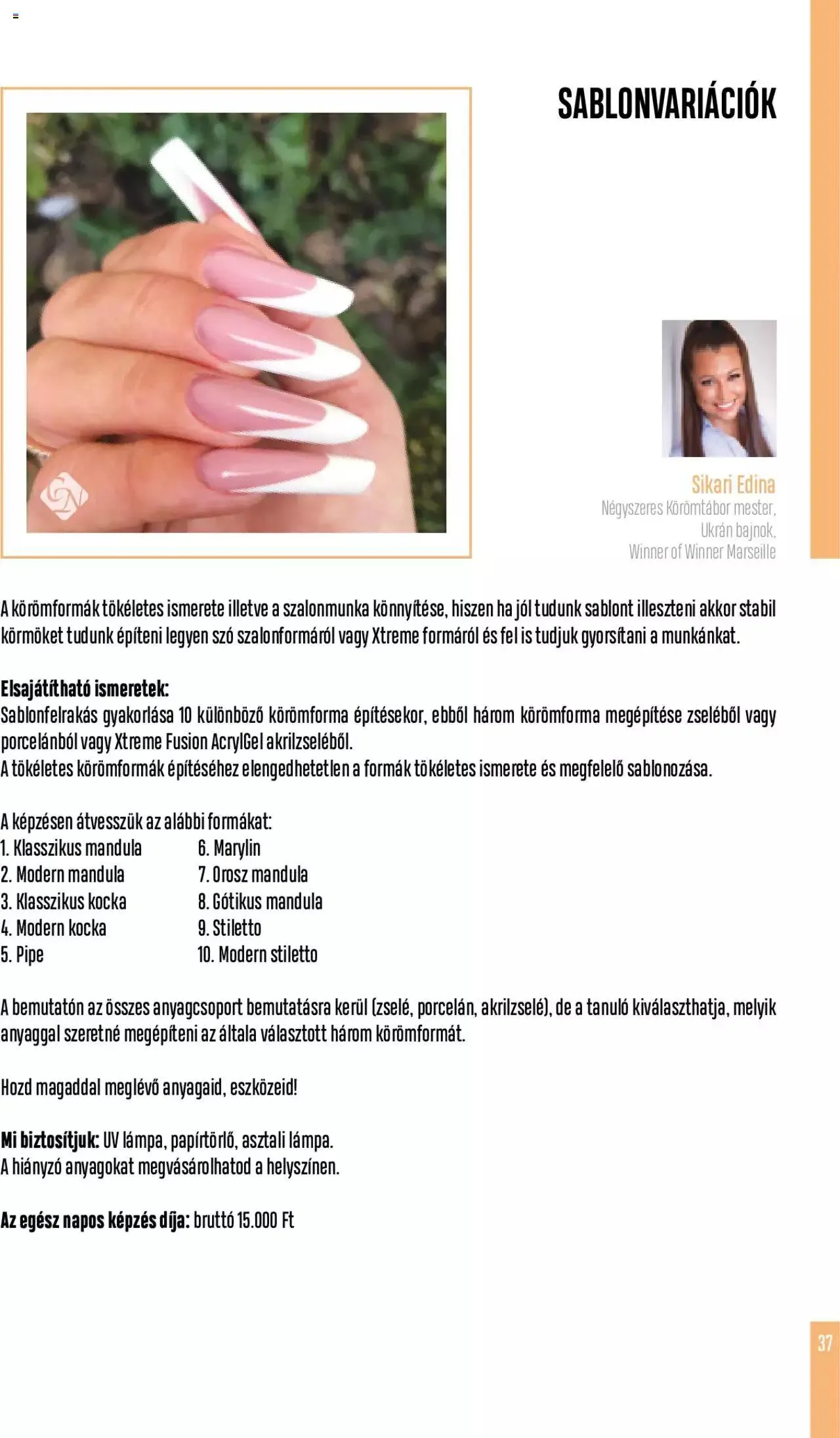 Katalógus Crystal Nails - Oktatási kézikönyv szeptember 5.-tól december 31.-ig 2023. - Oldal 37