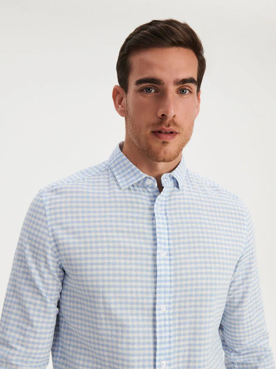 Regular fit ing lenkeverékből