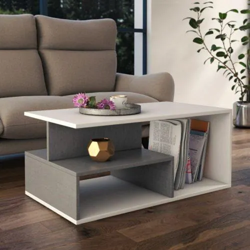 Arosa Prima MIX dohányzóasztal, 90x43x51 cm, beton-fehér