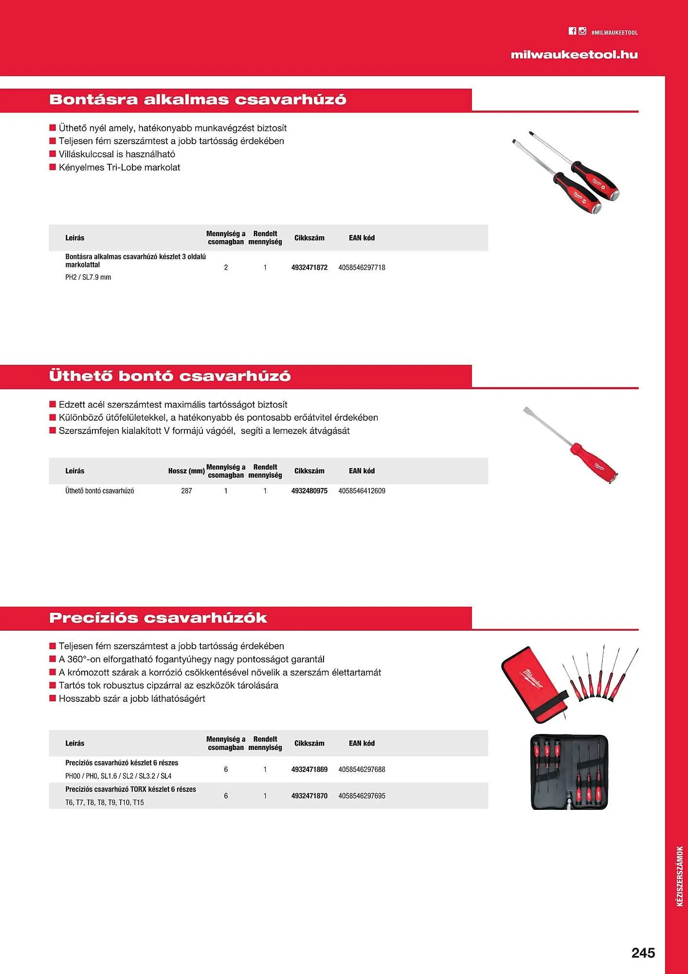 Katalógus Milwaukeetool akciós újság augusztus 14.-tól december 31.-ig 2024. - Oldal 245