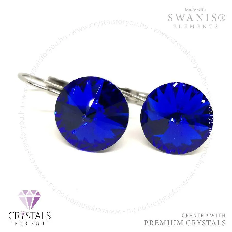 Kör alakú Swanis® prémium kristállyal díszített francia kapcsos fülbevaló