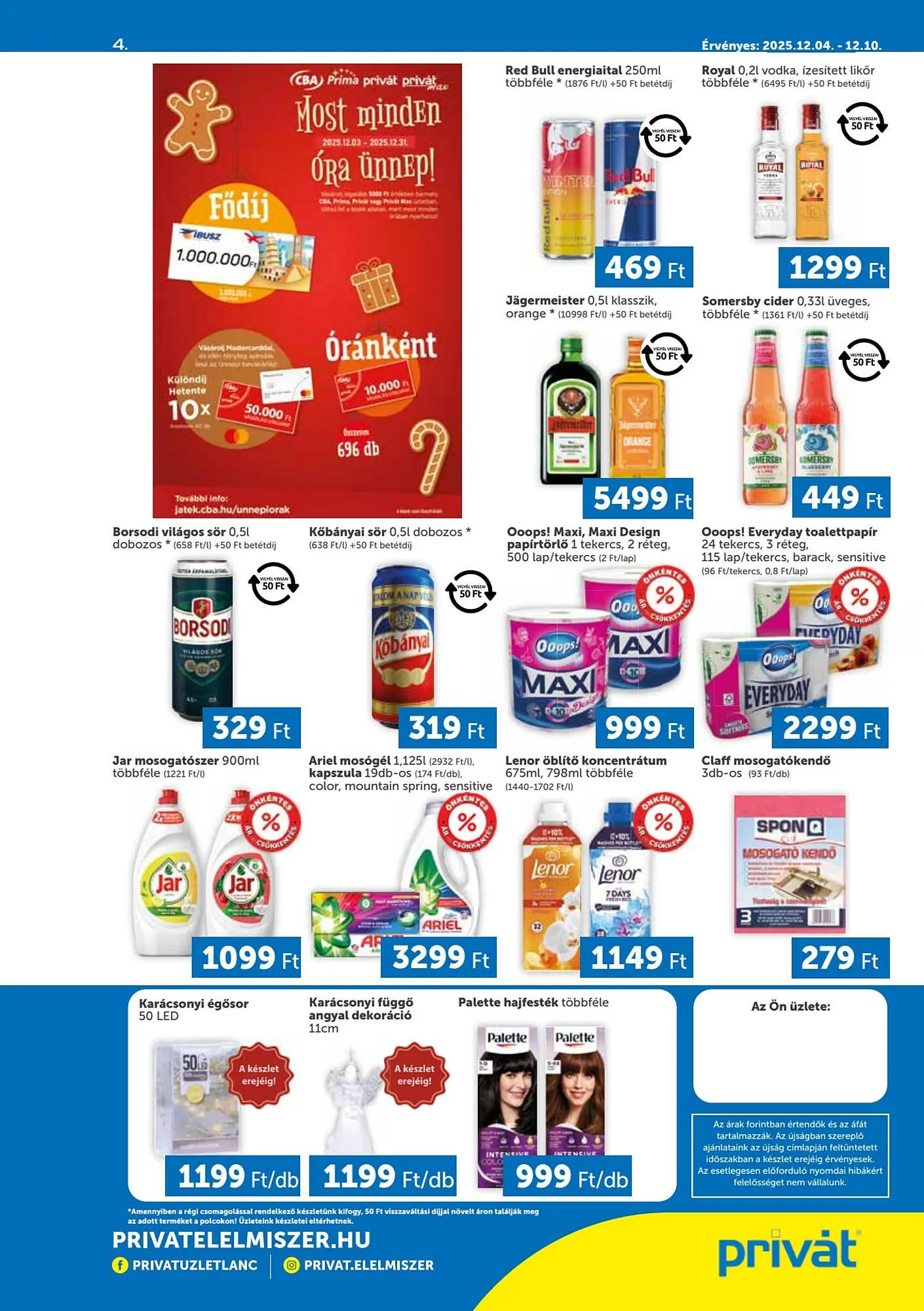 Katalógus PRIVÁT akciós újság december 4.-tól december 10.-ig 2025. - Oldal 4