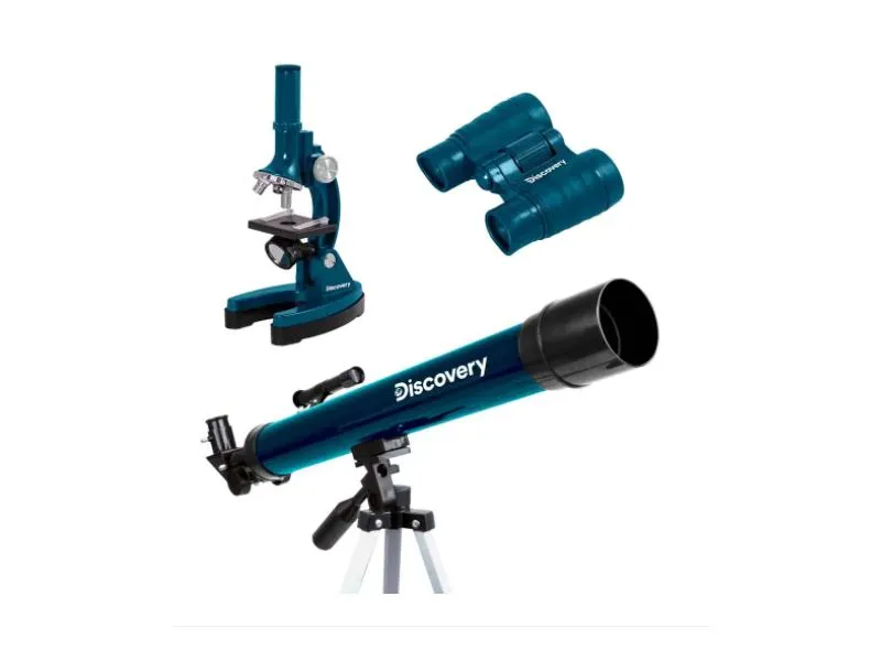 Levenhuk Discovery teleszkóp+mikroszkóp+távcső készlet ráadás könyvvel