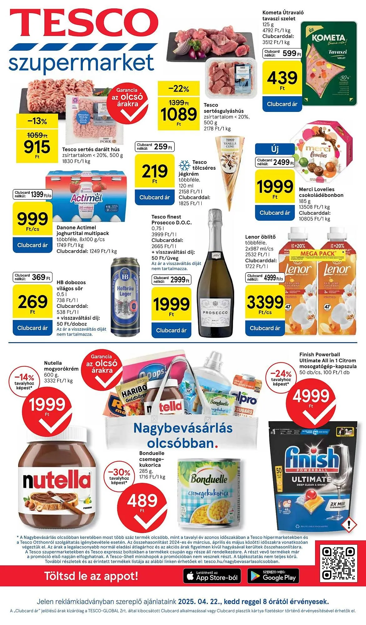 Katalógus Tesco akciós újság április 22.-tól április 28.-ig 2025. - Oldal 1
