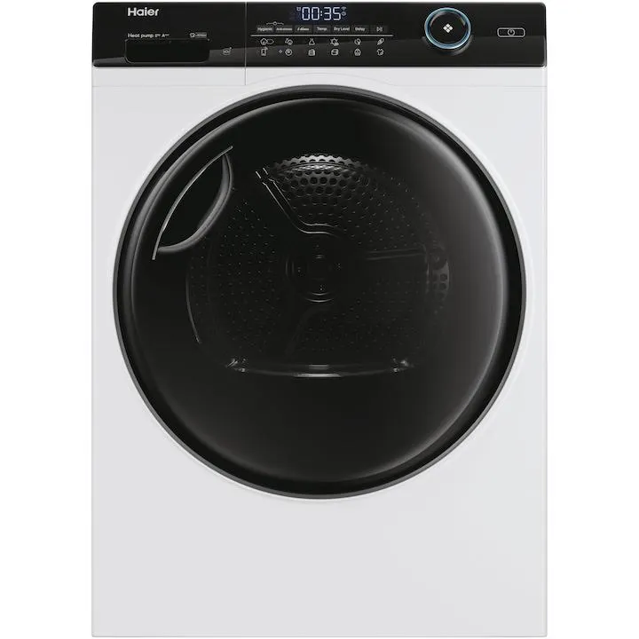Haier HD80-A3959-S Hőszivattyús szárítógép, 8 kg, Wi-Fi, Inverter motor, iRefresh, Dry Sensor, Pillow drum, iTime, Tripla filter, C energiaosztály, Fehér