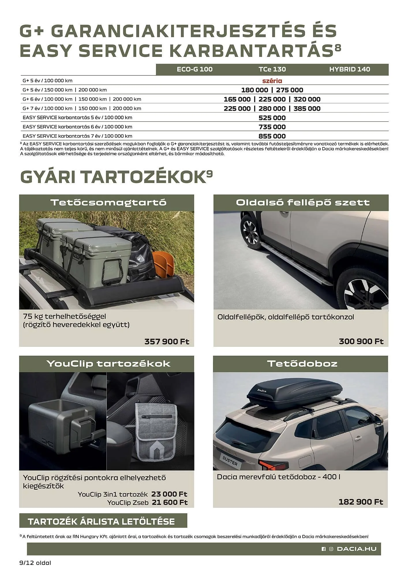 Katalógus Dacia akciós újság december 21.-tól március 25.-ig 2025. - Oldal 9
