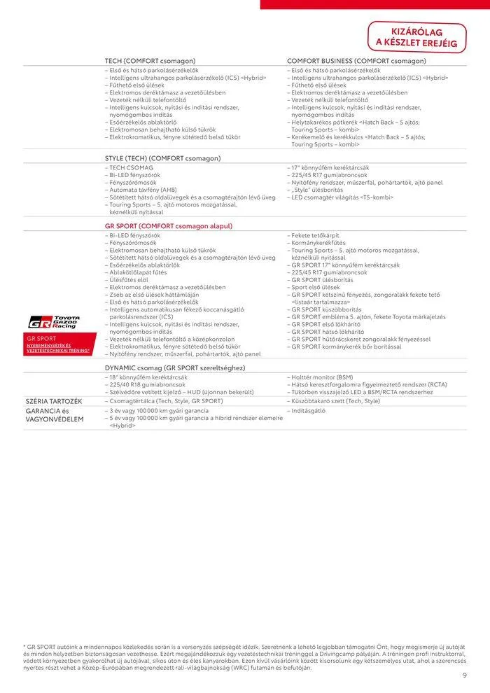 Katalógus Toyota Corolla TS MC23 augusztus 31.-tól augusztus 31.-ig 2025. - Oldal 9