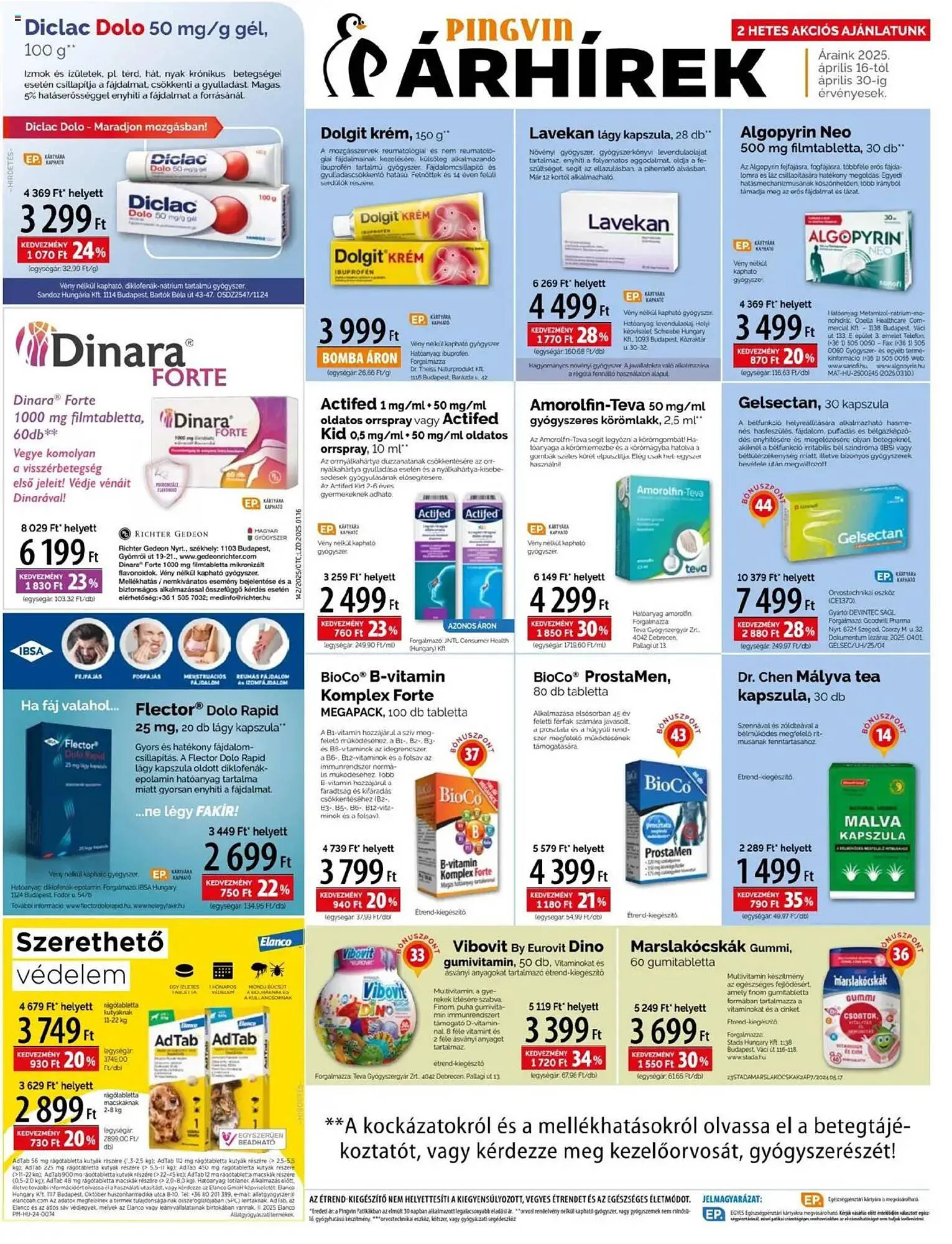 Katalógus Pingvin Patika akciós újság április 16.-tól április 30.-ig 2025. - Oldal 2
