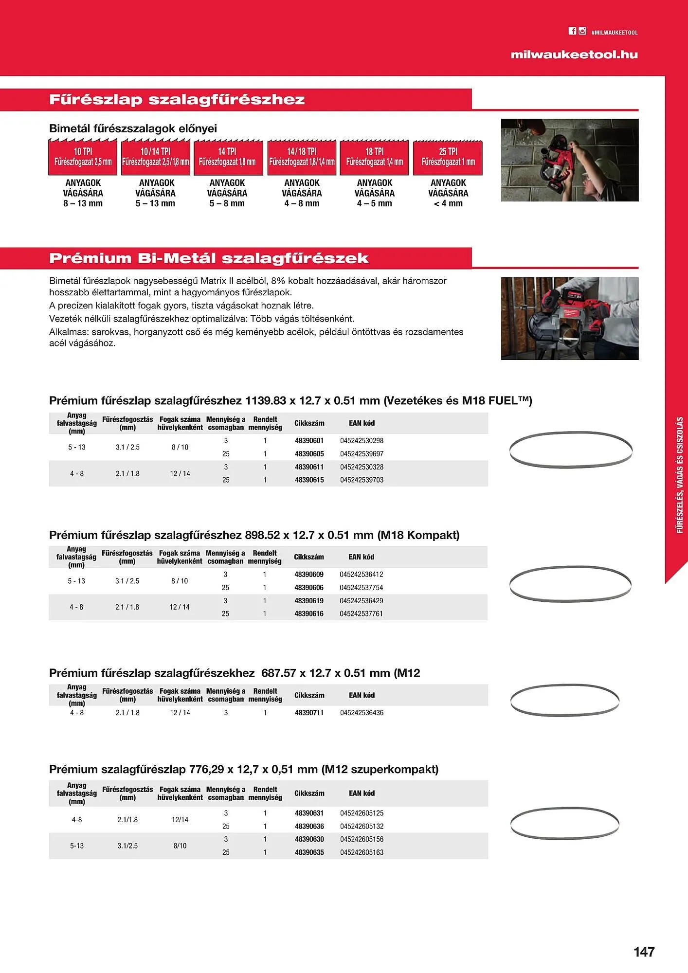 Katalógus Milwaukeetool akciós újság augusztus 14.-tól december 31.-ig 2024. - Oldal 147