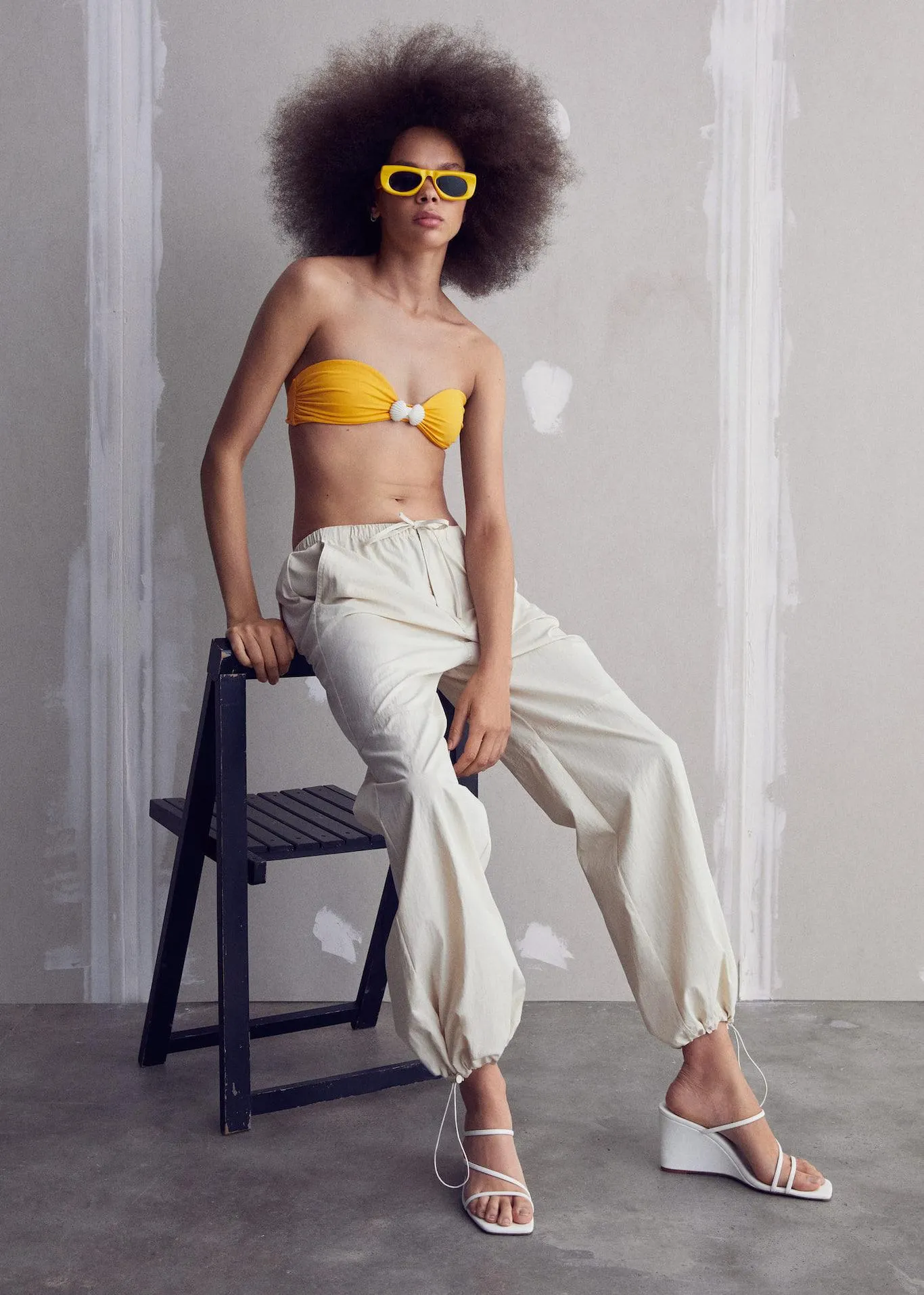 Sandales compensées lanières