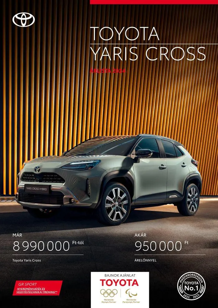 Katalógus Toyota Új YARIS CROSS augusztus 31.-tól augusztus 31.-ig 2025. - Oldal 1