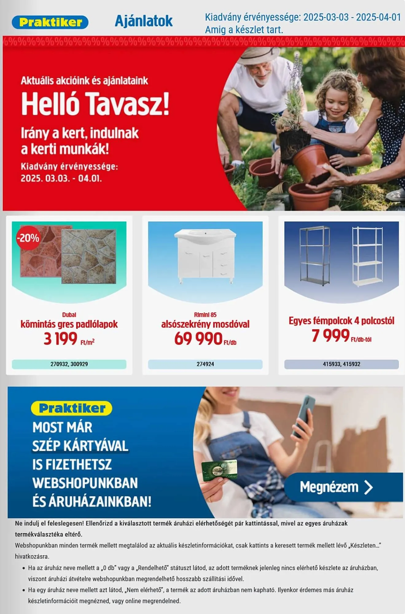 Katalógus Praktiker akciós újság március 3.-tól április 1.-ig 2025. - Oldal 1