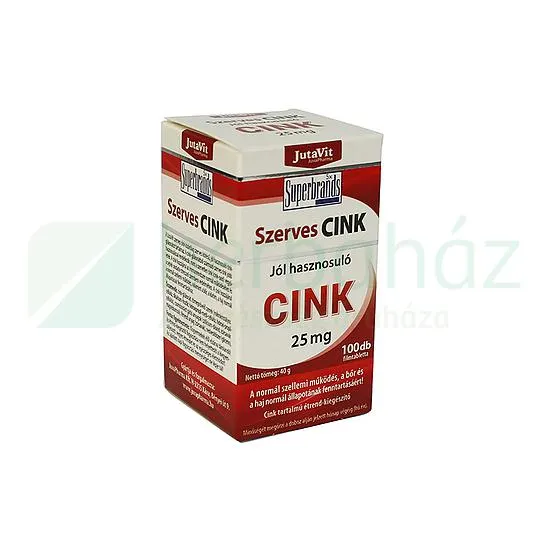JUTAVIT SZERVES CINK 25MG FILMTABLETTA 100DB