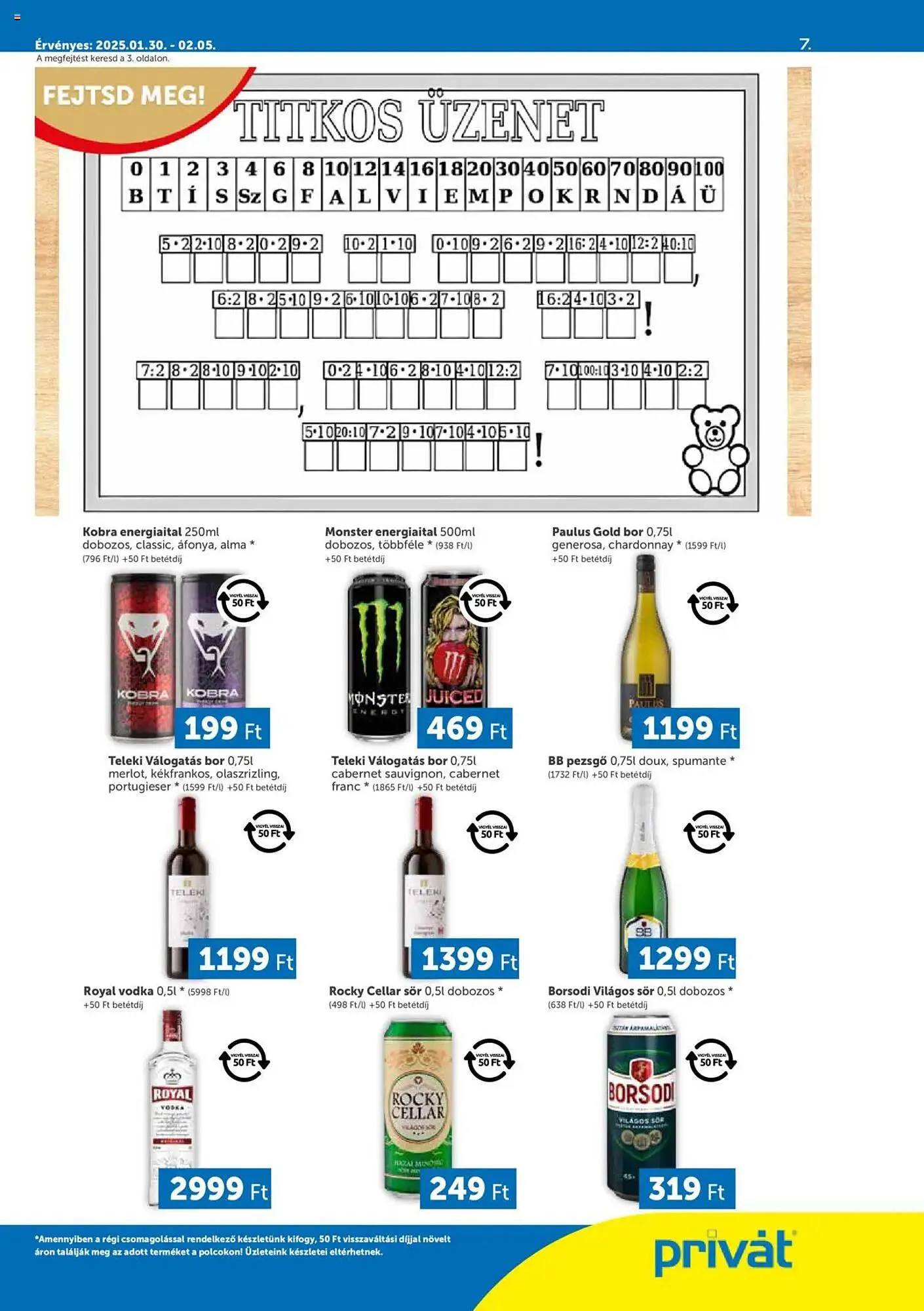 Katalógus PRIVÁT akciós újság január 30.-tól február 5.-ig 2025. - Oldal 7
