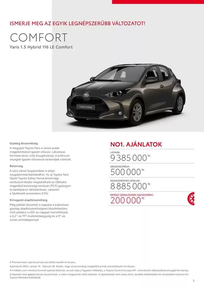 Katalógus Toyota Új YARIS Hybrid január 25.-tól január 25.-ig 2026. - Oldal 3