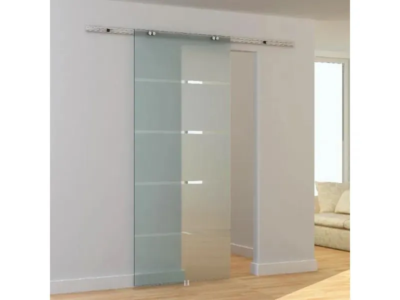 TS120 - üveg tolóajtó szett 85x205cm (savmart csíkozott)