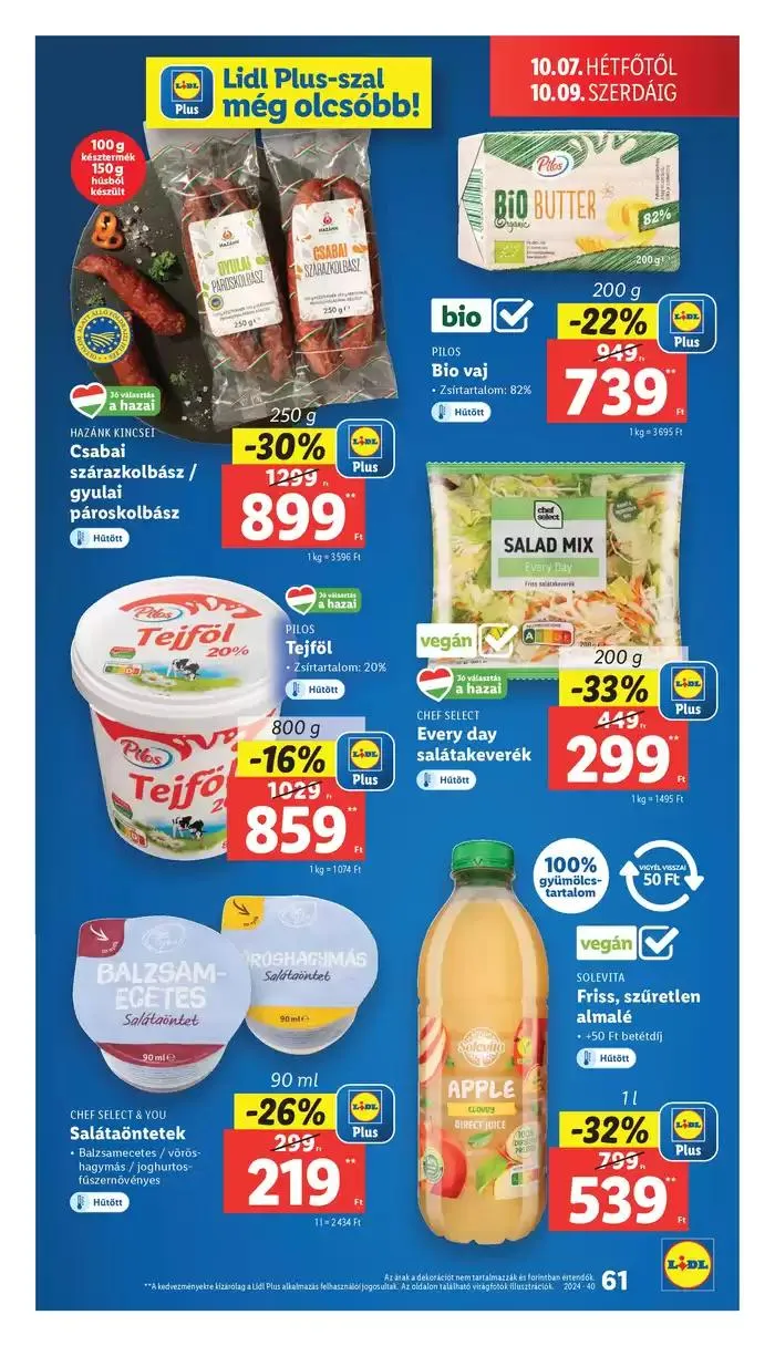 Katalógus Akciós újság – 40. hét október 3.-tól október 9.-ig 2024. - Oldal 61