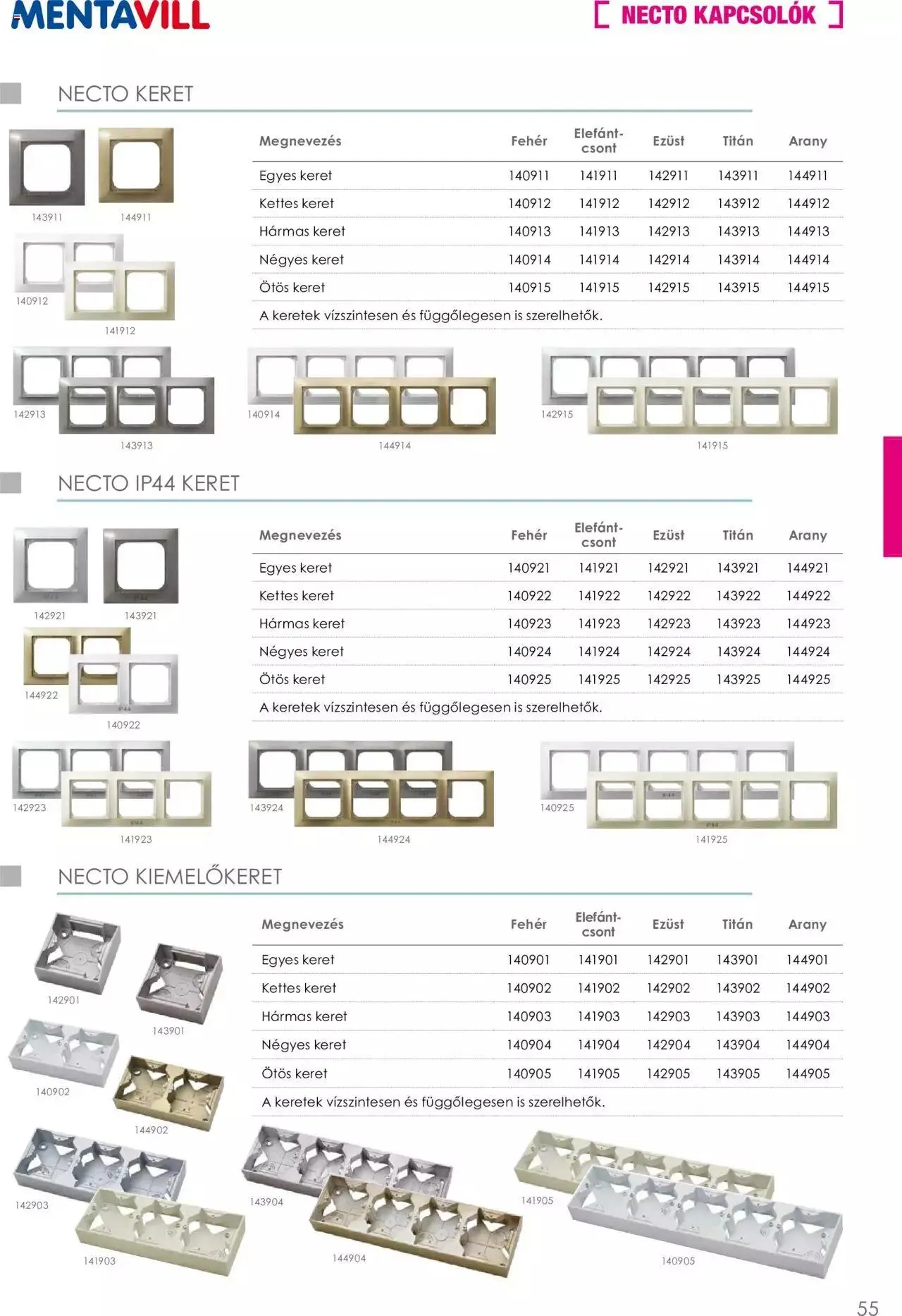 Katalógus Mentavill - Termékkatalógus 2022-2023 december 21.-tól december 31.-ig 2024. - Oldal 56
