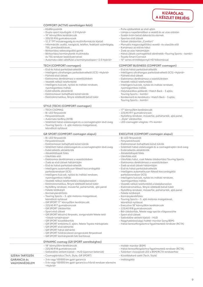 Katalógus Toyota Corolla TS MC23 május 20.-tól május 18.-ig 2025. - Oldal 9