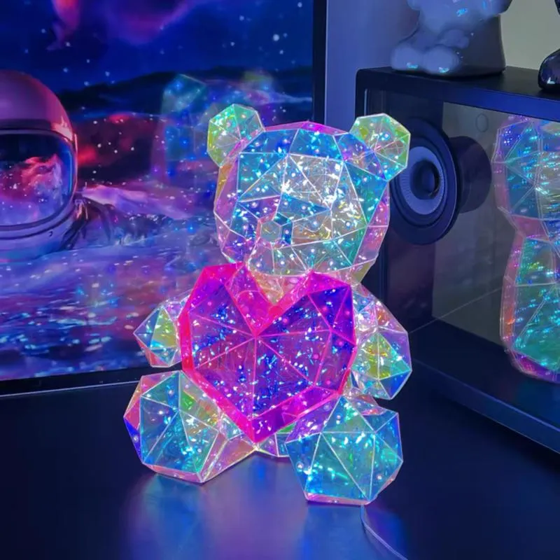 Színes maci alakú LED lámpa