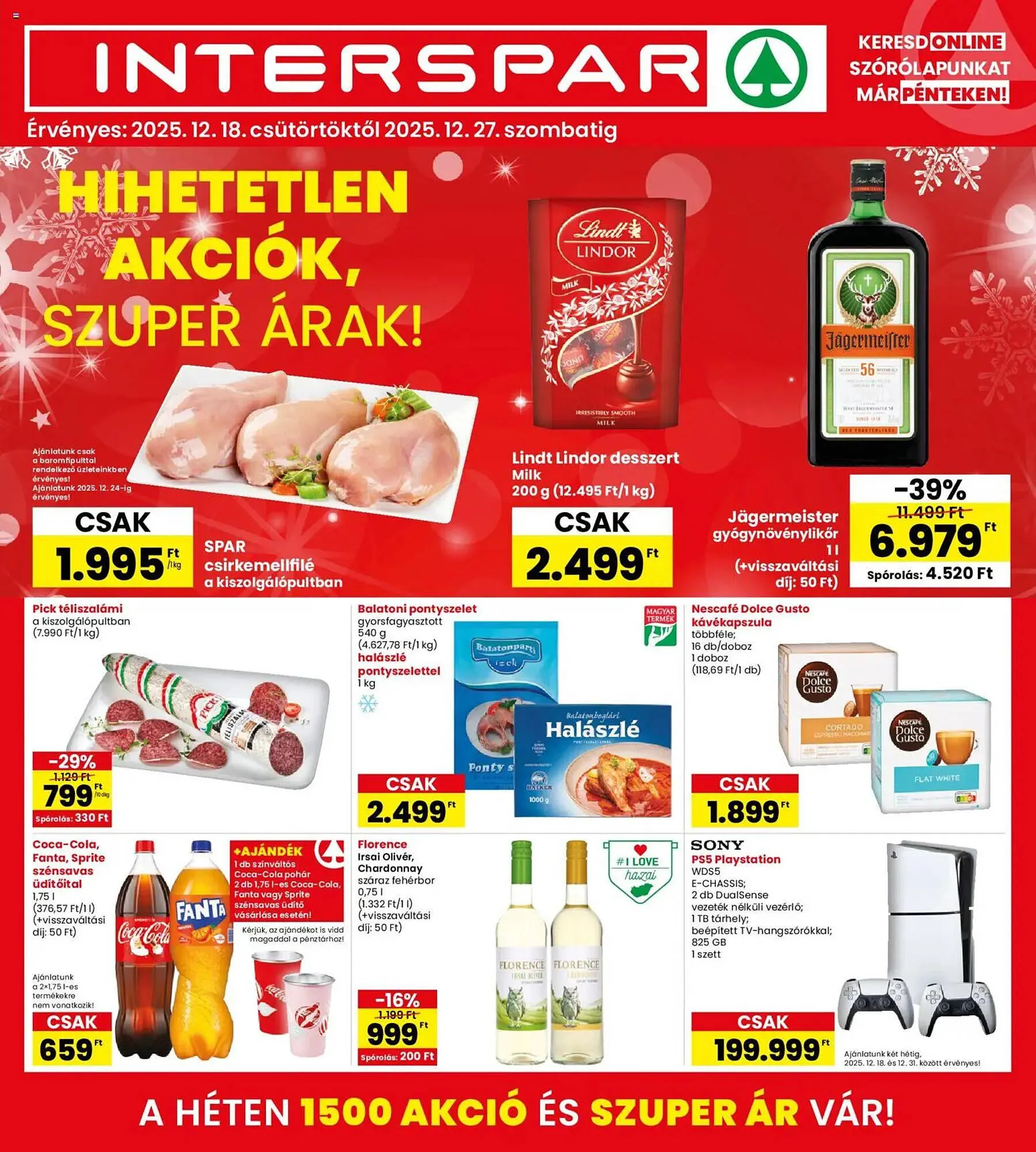 Katalógus Interspar akciós újság december 18.-tól december 27.-ig 2025. - Oldal 1