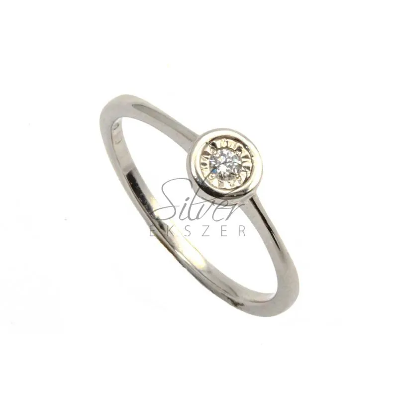 58-as méretű fehér arany gyémánt köves gyűrű