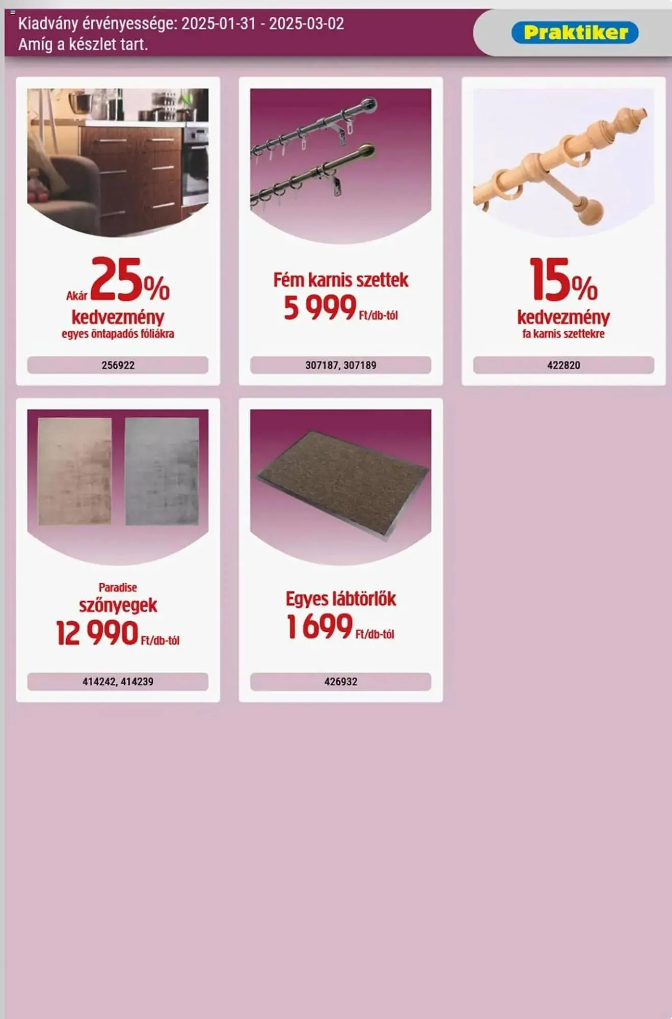 Katalógus Praktiker akciós újság január 31.-tól március 2.-ig 2025. - Oldal 31