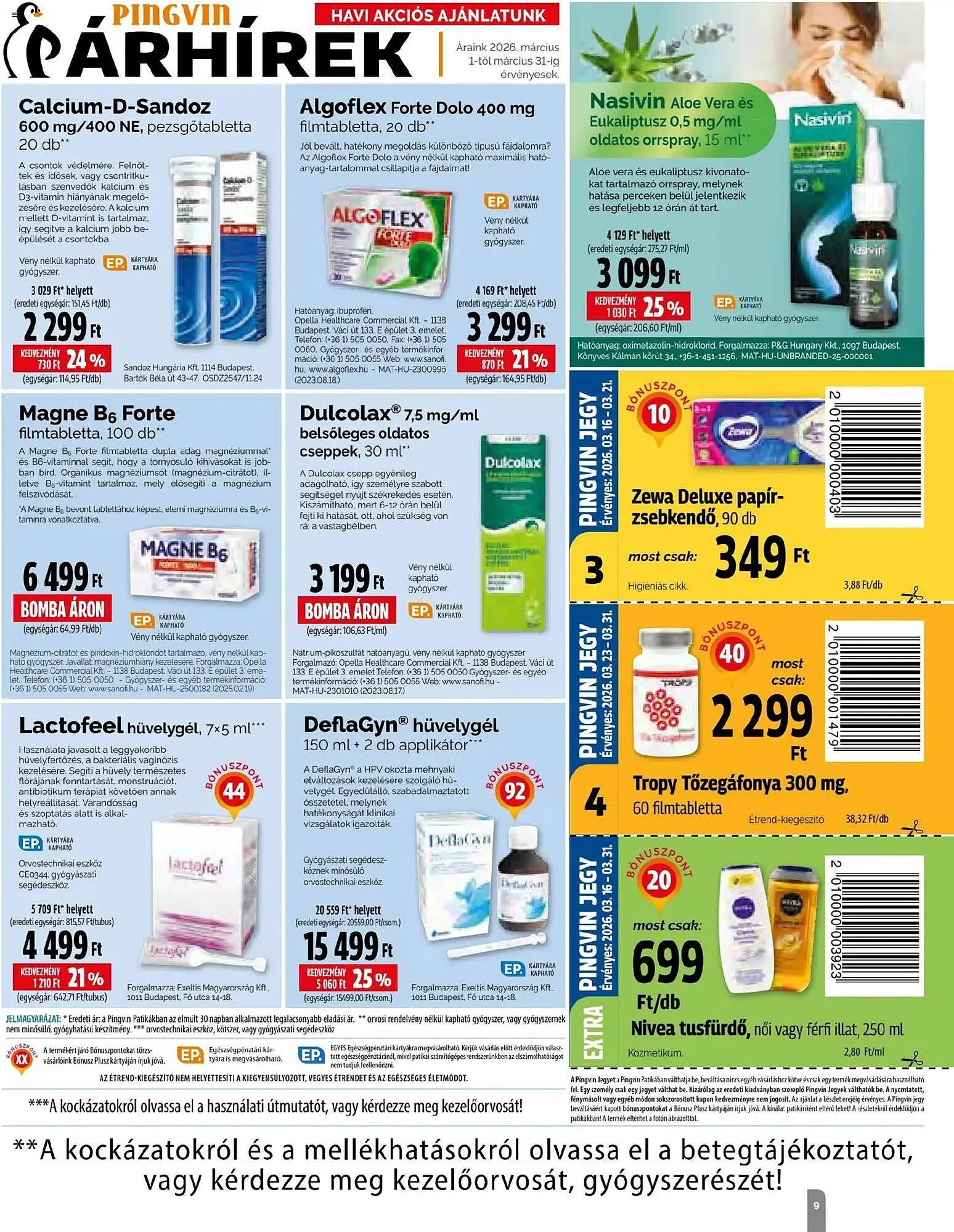 Katalógus Pingvin Patika akciós újság március 1.-tól március 31.-ig 2026. - Oldal 9