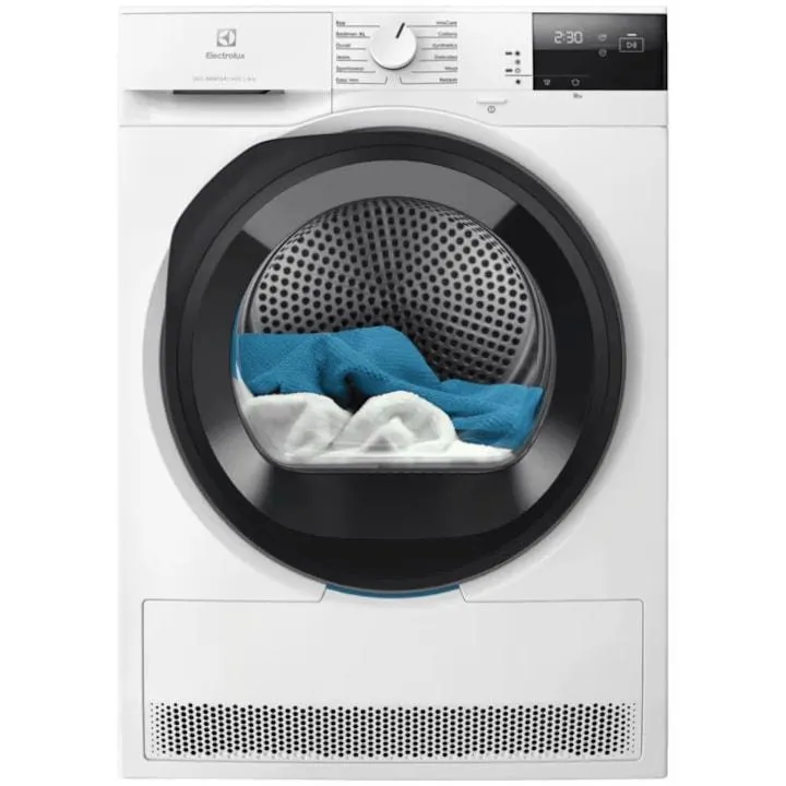 Electrolux EW6D285AE Hőszivattyús szárítógép, 8 kg, C energiaosztály, GentleCare + Sensicare szárítórendszer, Inverteres motor, Megfordítható ajtó, Fehér
