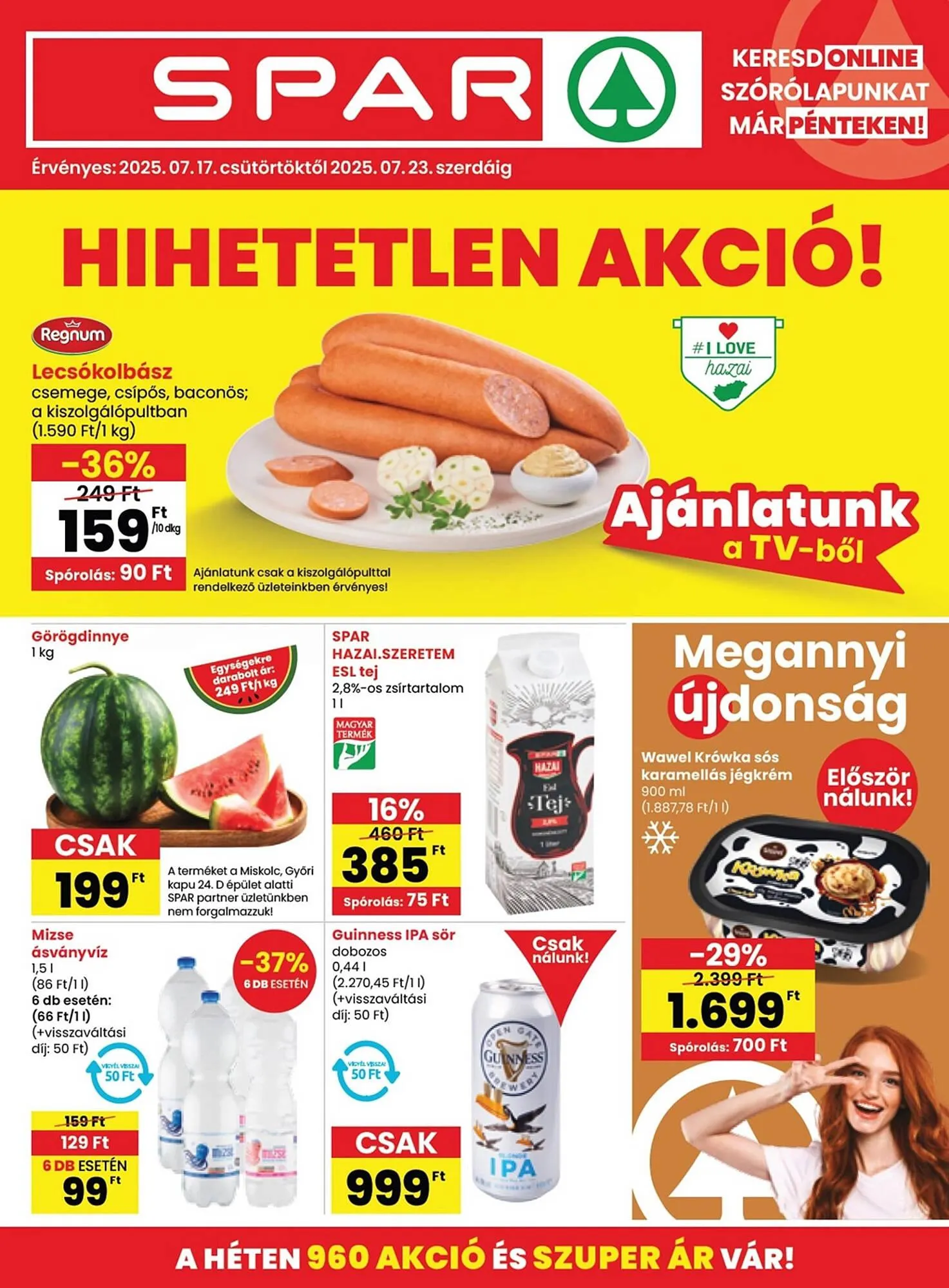 Katalógus Spar akciós újság július 17.-tól július 23.-ig 2025. - Oldal 1