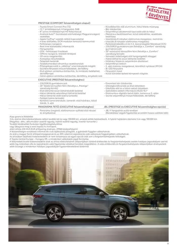 Katalógus Toyota Highlander december 18.-tól december 18.-ig 2025. - Oldal 9