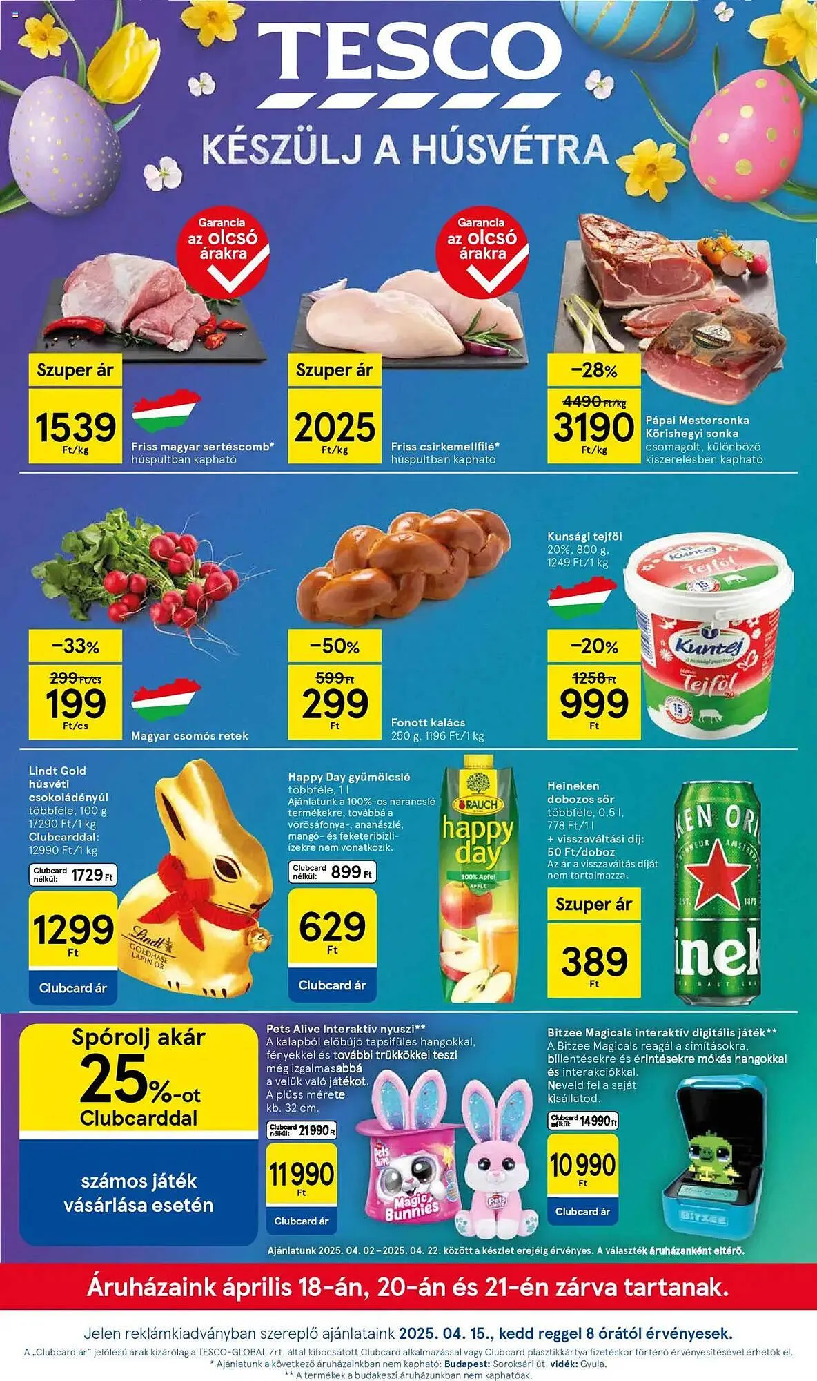 Katalógus Tesco akciós újság április 15.-tól április 22.-ig 2025. - Oldal 1