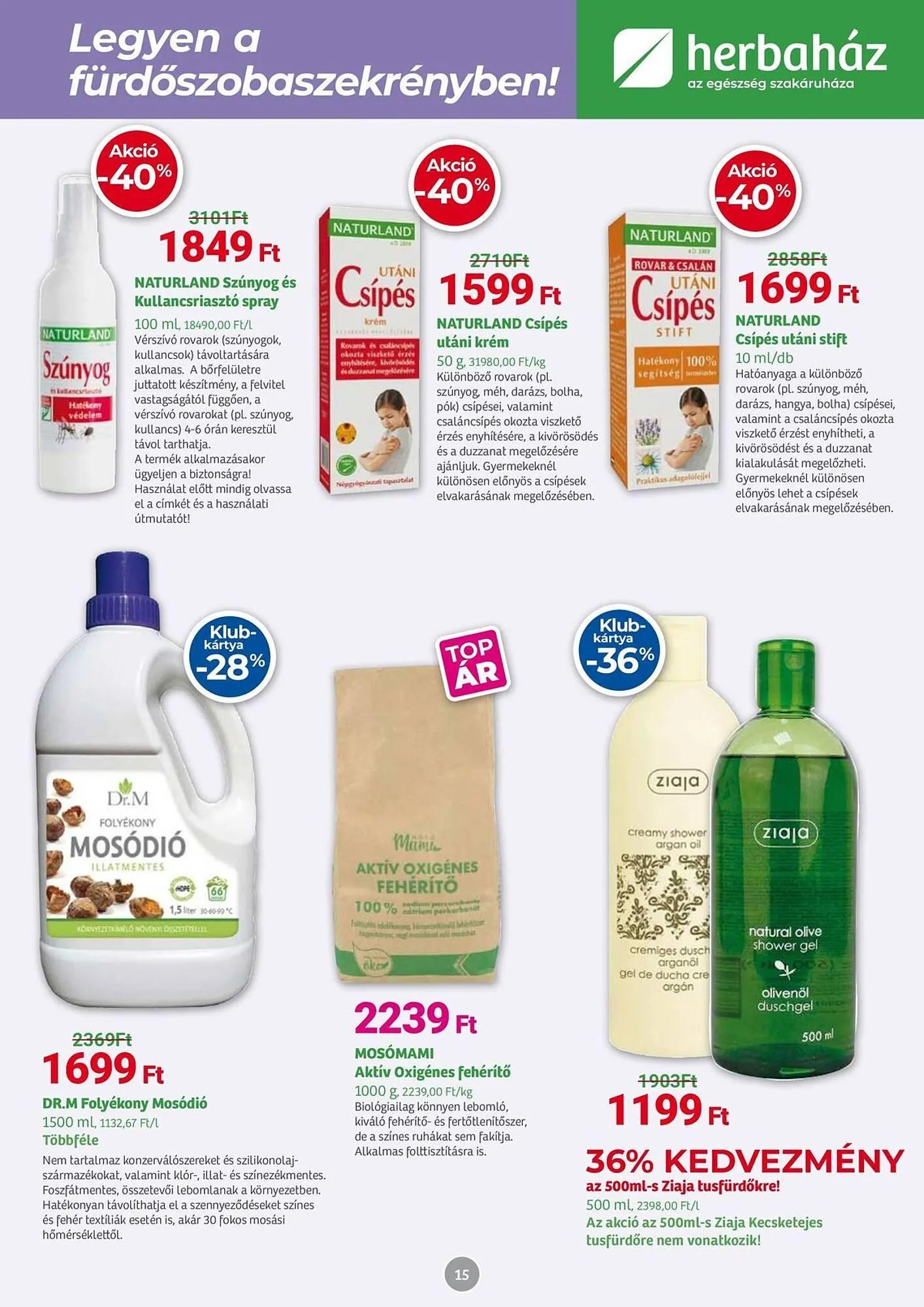 Katalógus Herbaház akciós újság július 7.-tól augusztus 3.-ig 2025. - Oldal 15