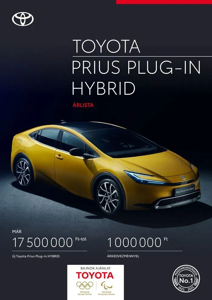 Katalógus Toyota Prius augusztus 2.-tól augusztus 2.-ig 2025. - Oldal 1