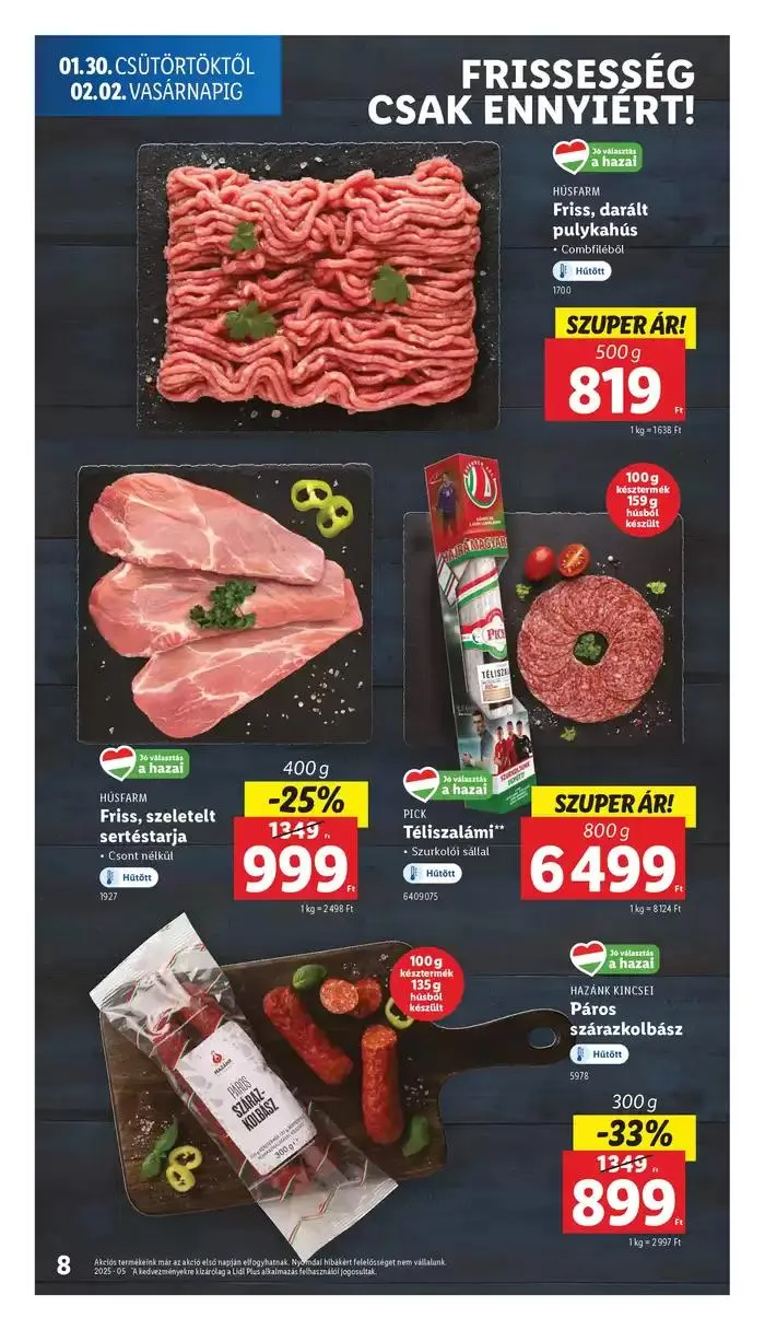 Katalógus Akciós újság – 05. hét január 30.-tól február 5.-ig 2025. - Oldal 8