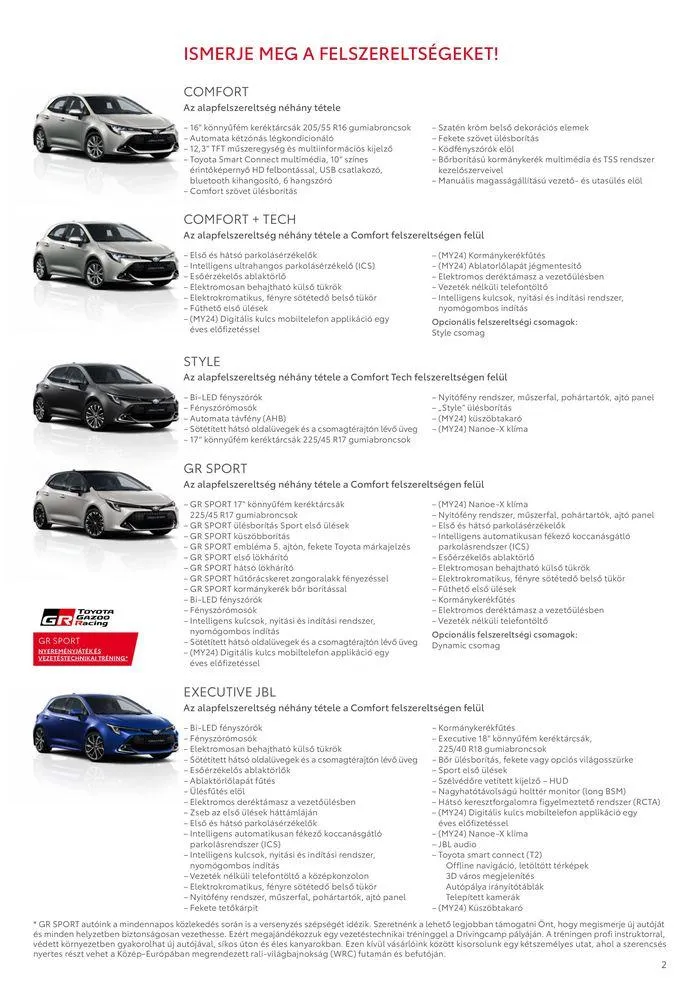 Katalógus Toyota Corolla Hatchback MY24 július 24.-tól július 24.-ig 2025. - Oldal 2