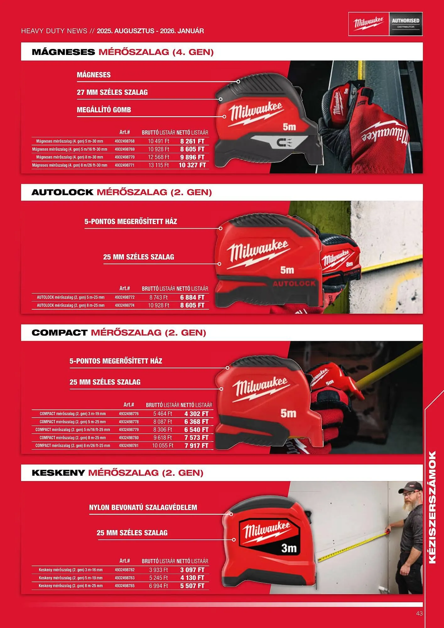 Katalógus Milwaukee akciós újság augusztus 1.-tól január 31.-ig 2026. - Oldal 43