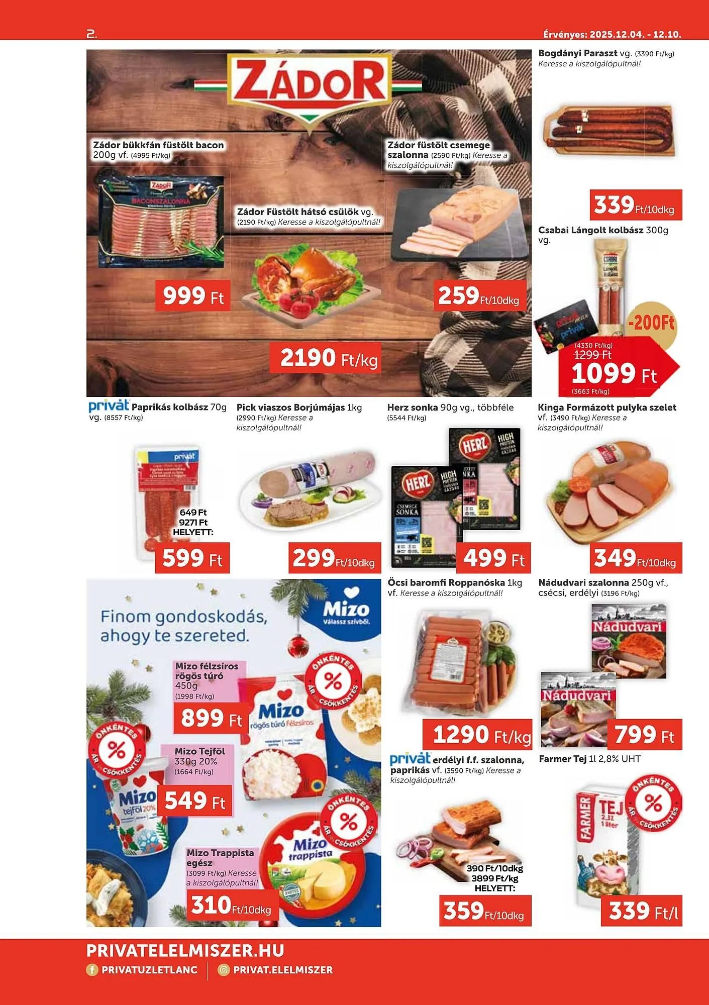 Katalógus PRIVÁT akciós újság december 4.-tól december 10.-ig 2025. - Oldal 2